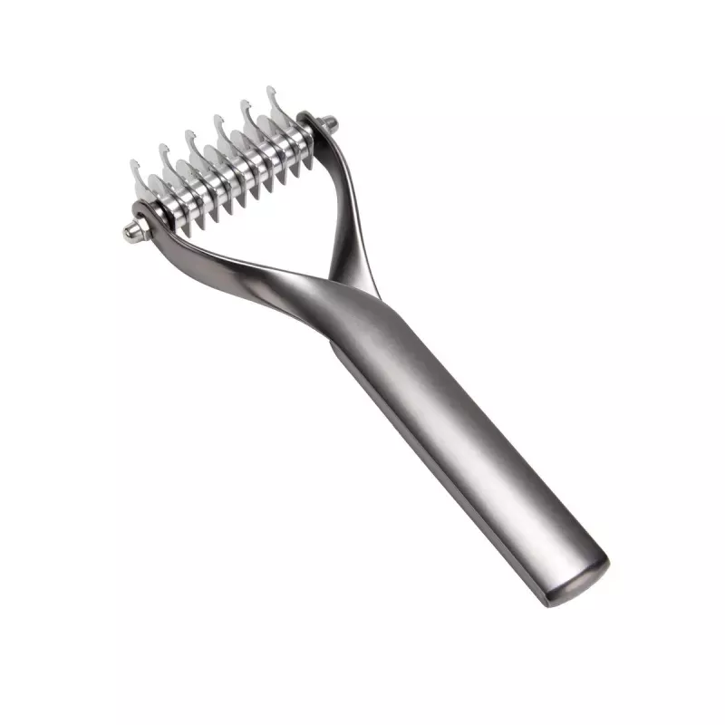 Hřeben pro psy a kočky zinková slitina, oboustranný, černý, malý TopTechnology