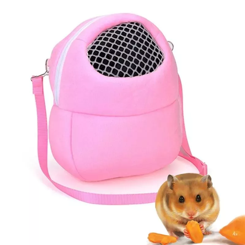 Pet Bag Small Pet Hamster Carrier Pure Color Leash Travel Bag, Velikost:S (Růžová) TopTechnology
