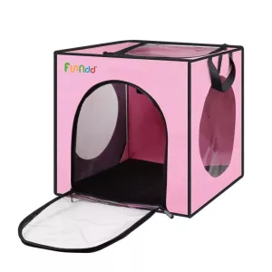 FUNADD Pet Bath Drying Box - Skládací sušák pro domácí mazlíčky do 5 kg (Růžový) TopTechnology
