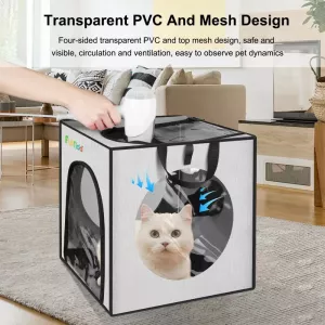 FUNADD Pet Bath Drying Box - Skládací sušicí box pro zvířata do 5kg (šedý) TopTechnology
