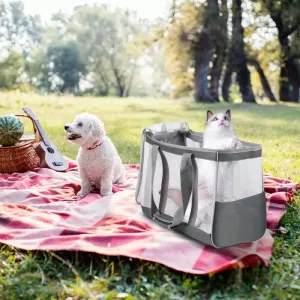 FUNADD Přenosná prodyšná taška pro domácí zvířata - šedá TopTechnology