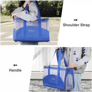 FUNADD Přenosná prodyšná taška pro domácí zvířata - modrá TopTechnology