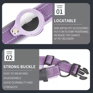 Hrudní popruh pro psy s neoprenovým podšívkou a reflexními prvky pro AirTag - Velikost S (Královsky modrá) TopTechnology