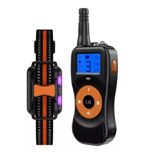 Voděodolné elektronické zařízení pro výcvik psů s dálkovým ovládáním, pro jednoho psa (oranžové)