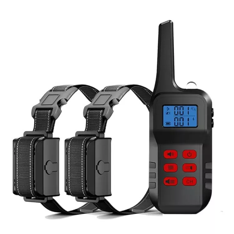 Automatický zastavovač štěkání a elektronický obojek pro psy - pro dva psy (červený)