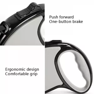 Automatické vodítko pro psy 5m (šedé) - přenosné TopTechnology Automatické vodítko pro psy 5m (šedé) - přenosné TopTechnology