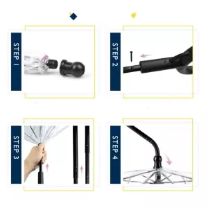 Průhledný deštník pro psy - nastavitelné vodítko na procházky za deště TopTechnology