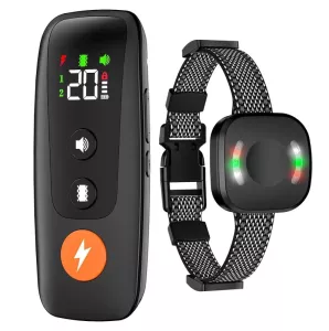 Automatický výcvikový obojek pro psy s dálkovým ovládáním (černý)