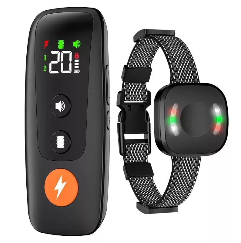 Automatický výcvikový obojek pro psy s dálkovým ovládáním (černý) TopTechnology