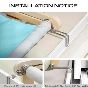 Houpací síť pro kočky na balkon, dřevěná, šedá/modrá TopTechnology