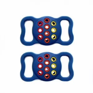 Pokrytí obojku pro domácí zvířata pro AirTag - 2 ks v kontrastních barvách (tmavě modré)