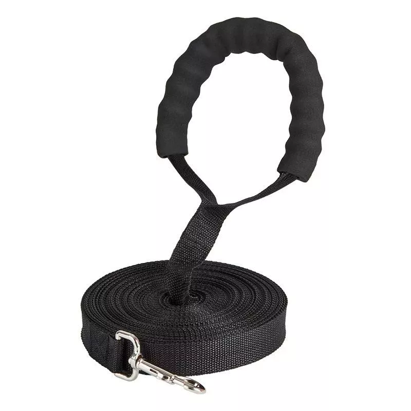 2.5cm x 3m Vodítko pro psy - Sledovací obojek s prodloužením (černé)