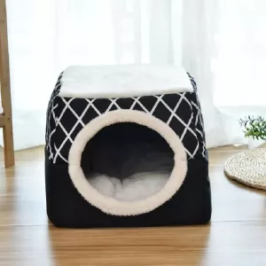 Domácí kočičí pelíšek Cat Nest Capsule, velikost L (černý)