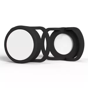 2 ks silikonový kryt proti ztrátě pro AirTag, velikost: 24 mm (černý + bílý)