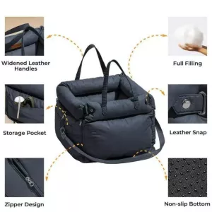 Odnímatelná a pratelná voděodolná a odolná psí postel do auta, rozměr: 50x45x40 cm (šedá) TopTechnology Odnímatelná a pratelná voděodolná a odolná psí postel do auta, rozměr: 50x45x40 cm (šedá) TopTechnology