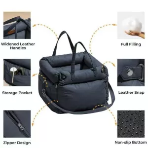 Odnímatelný a pratelný pet bed pro auta, voděodolný a odolný proti kousání, 50x45x40cm (zelený) TopTechnology Odnímatelný a pratelný pet bed pro auta, voděodolný a odolný proti kousání, 50x45x40cm (zelený) TopTechnology