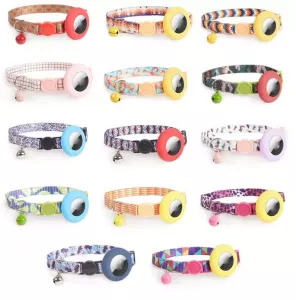 Držák na obojek pro psa s AirTag, design s potiskem a zvonkem, styl: Phantom Horizontal TopTechnology