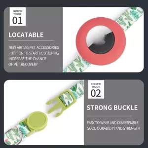 Držák na obojek pro psa s AirTag, design s potiskem a zvonkem, styl: Phantom Horizontal TopTechnology