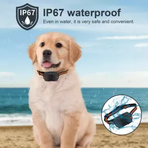 Ochranný obojek proti štěkání pro psy - černý TopTechnology