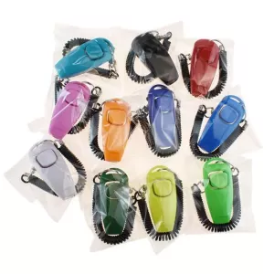 2v1 Clicker a píšťalka pro trénink psů s dlouhým náramkem (Bílá) TopTechnology 2v1 Clicker a píšťalka pro trénink psů s dlouhým náramkem (Bílá) TopTechnology