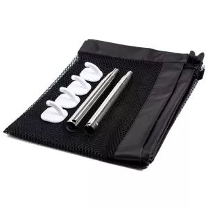 Přenosná skládací bezpečnostní brána pro psy a kočky 180 cm x 72 cm (černá) TopTechnology