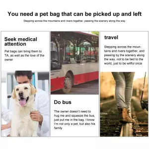 EVA Skládací přenosná taška pro domácí zvířata (béžová) TopTechnology