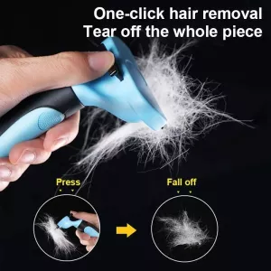 Nerezový kartáč pro domácí mazlíčky - dvoustranný, čistící na vlasy, velikost: malá (modrá) TopTechnology