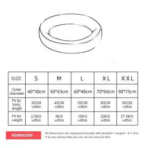 Zateplený oválný pelíšek pro domácí zvířata - M (růžový) TopTechnology