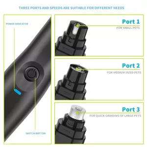 Elektrický zkracovač nehtů pro psy a kočky - přenosný set na úpravu drápků TopTechnology
