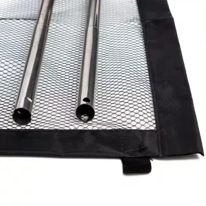 Přenosná skládací bezpečnostní brána pro psy a kočky, velikost:110cm x72cm (béžová) TopTechnology