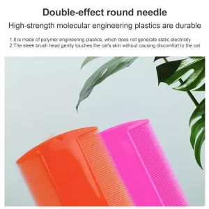 4 kusy dvojstranný hřeben pro domácí zvířata - psí a kočičí kartáč (bílý) TopTechnology