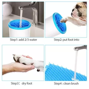 Automatický umývací hrnek pro nohy domácích mazlíčků, M 10-14cm (černý) TopTechnology