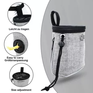 LDLC Outdoor Pet Snack Bag Oxford Cloth Reflective Dog Training Bag (Světle Růžová) TopTechnology