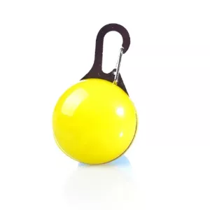 LED svítilna pro psy a kočky - svítící přívěsek žlutý TopTechnology