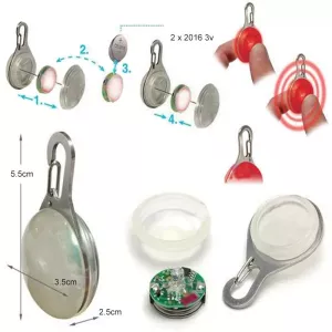 LED svítilna pro psy a kočky - svítící přívěsek žlutý TopTechnology