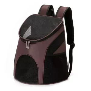 Přenosná skládací nylonová prodyšná taška pro domácí zvířata, rozměr: 33 x 30 x 24 cm (Hnědá) TopTechnology