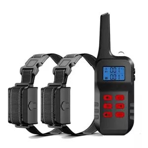 Automatické zařízení na výcvik psů - elektronický obojek proti štěkání pro dva psy (Červený)