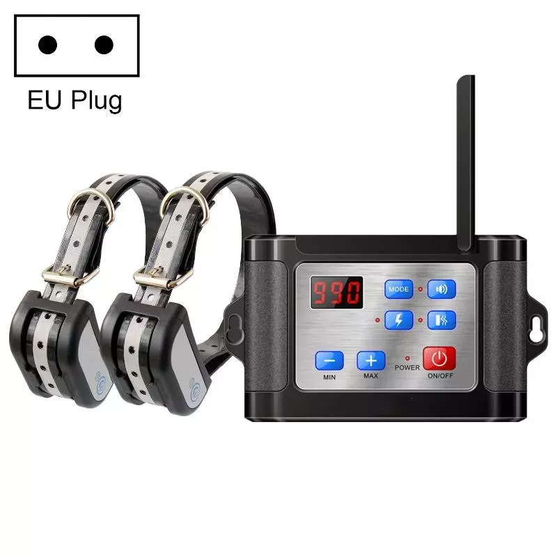 Bezdrátový elektronický plot pro domácí zvířata s nočním reflexním obojkem, EU zásuvka TopTechnology
