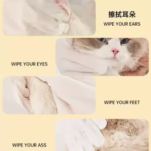 6ks / balení KIMHOME rukavice a ubrousky pro domácí zvířata bez oplachování TopTechnology