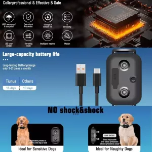 Color Screen Stop Bark Dog Trainer - Pomůcka proti štěkání (Bílá) TopTechnology