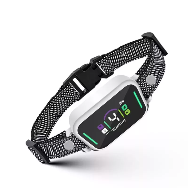 Color Screen Stop Bark Dog Trainer - Pomůcka proti štěkání (Bílá) TopTechnology