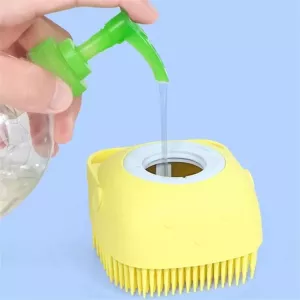 Masážní kartáč na koupání pro psy – rukavice s kartáčem (náhodná barva) TopTechnology