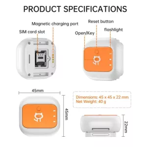 Real-Time GPS/WIFI Sledující SOS Elektronický Plotový Obojek pro Hospodářské Zvíře (Oranžový) TopTechnology Real-Time GPS/WIFI Sledující SOS Elektronický Plotový Obojek pro Hospodářské Zvíře (Oranžový) TopTechnology