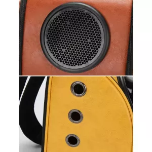 Prodyšný batoh pro domácí zvířata Space Capsule Carrier - hnědý (32*29*42cm) TopTechnology