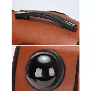 Prodyšný batoh pro domácí zvířata Space Capsule Carrier - hnědý (32*29*42cm) TopTechnology