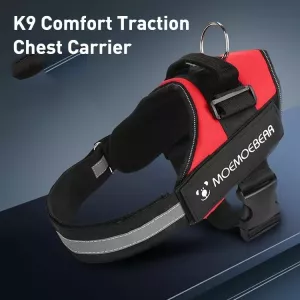 Vodítko pro psa s hrudním popruhem K9, velikost L (23-30 kg, červené) TopTechnology