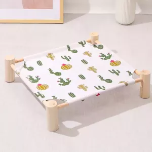 47x52cm Čtyři roční období Univerzální Odnímatelný a Pratelný Pelíšek pro Zvířata - Styl: Malý Kaktus
