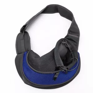 Sling taška pro psy a kočky, hands-free, modrá, velikost S