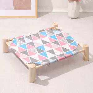 Univerzální pet bed 47x52 cm, odnímatelný a pratelný, malý, barevný trojúhelník
