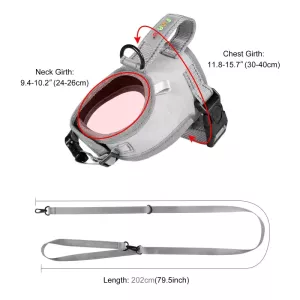 FunAdd Reflexní a Prodyšný Nylonový Hrudní Popruh pro Psy, Velikost: S (Šedý) TopTechnology